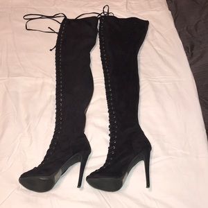 Bebe Taryn thigh high boots